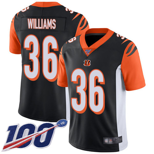 Cincinnati Bengals Limited Black Men Shawn Williams Home Jersey NFL Footballl #36 100th Season Vapor Untouchable->cincinnati bengals->NFL Jersey